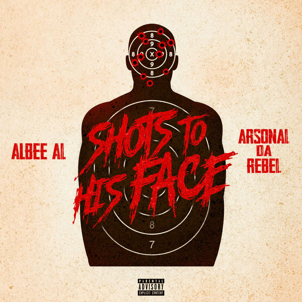 Album cover art for "Shots To His Face" by Albee Al