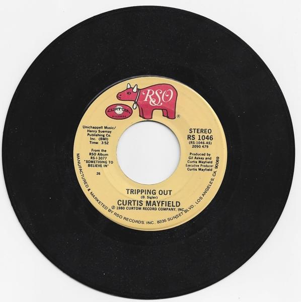 Album cover art for "Tripping Out" by Curtis Mayfield