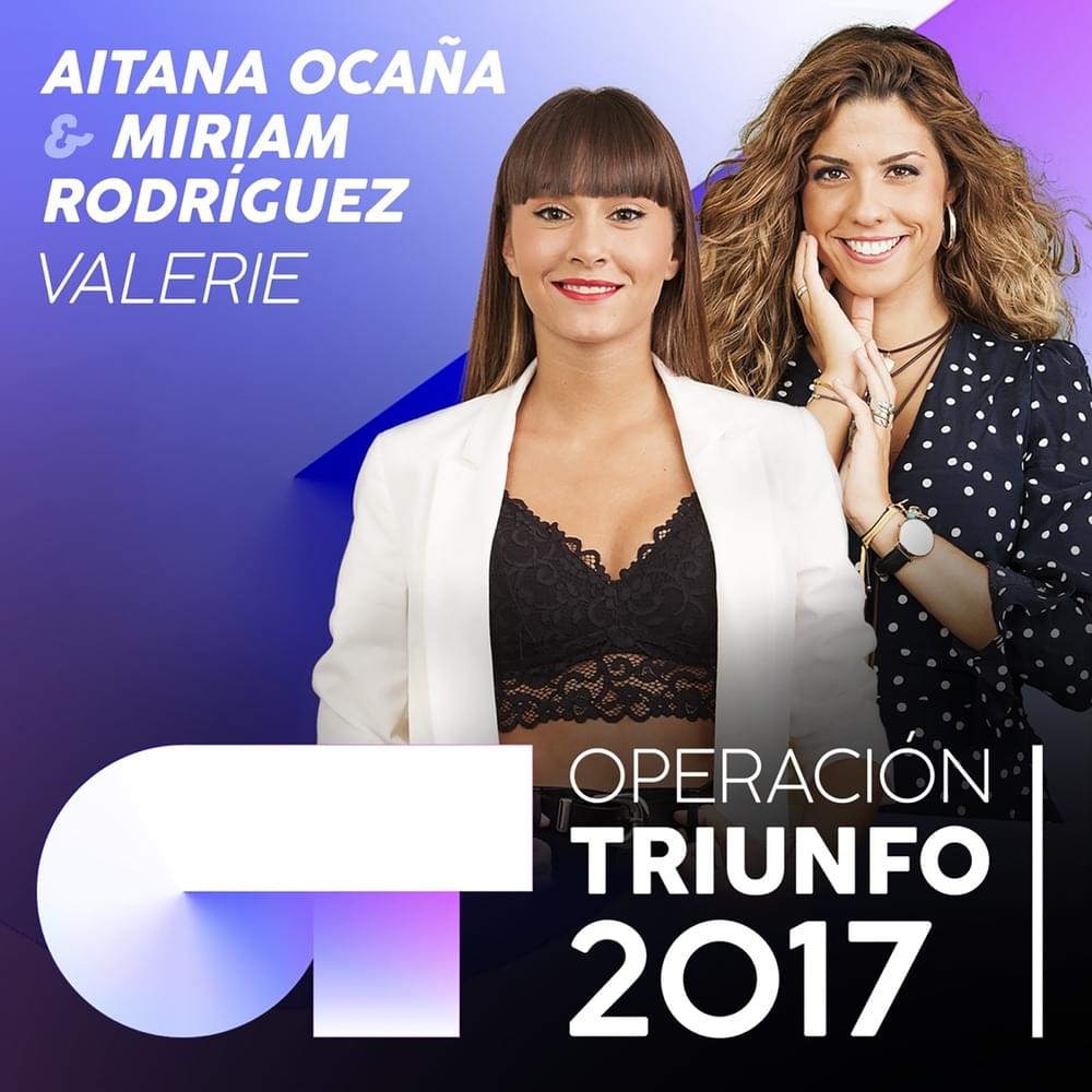 Album cover art for "Valerie" by Operación Triunfo 2017 & Aitana & Miriam Rodríguez