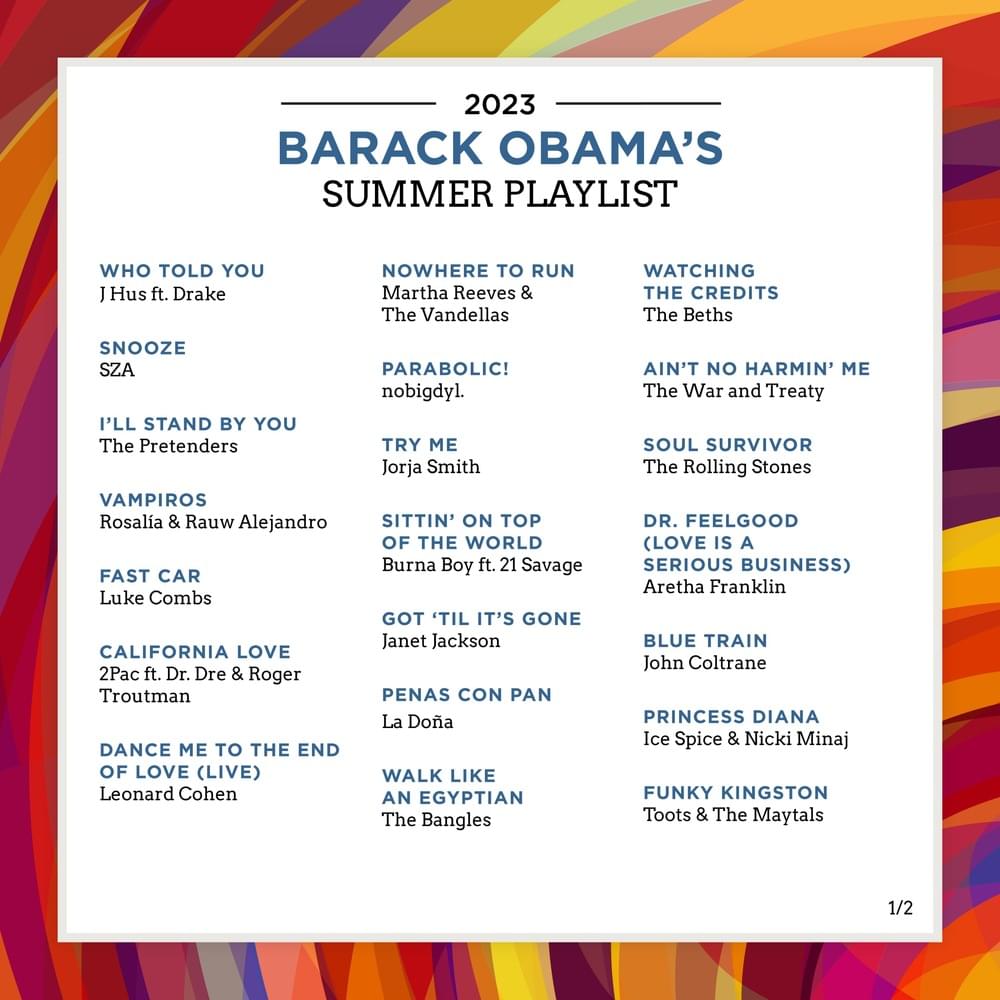 Cover image for Barack Obama’s Summer 2023 Playlist
