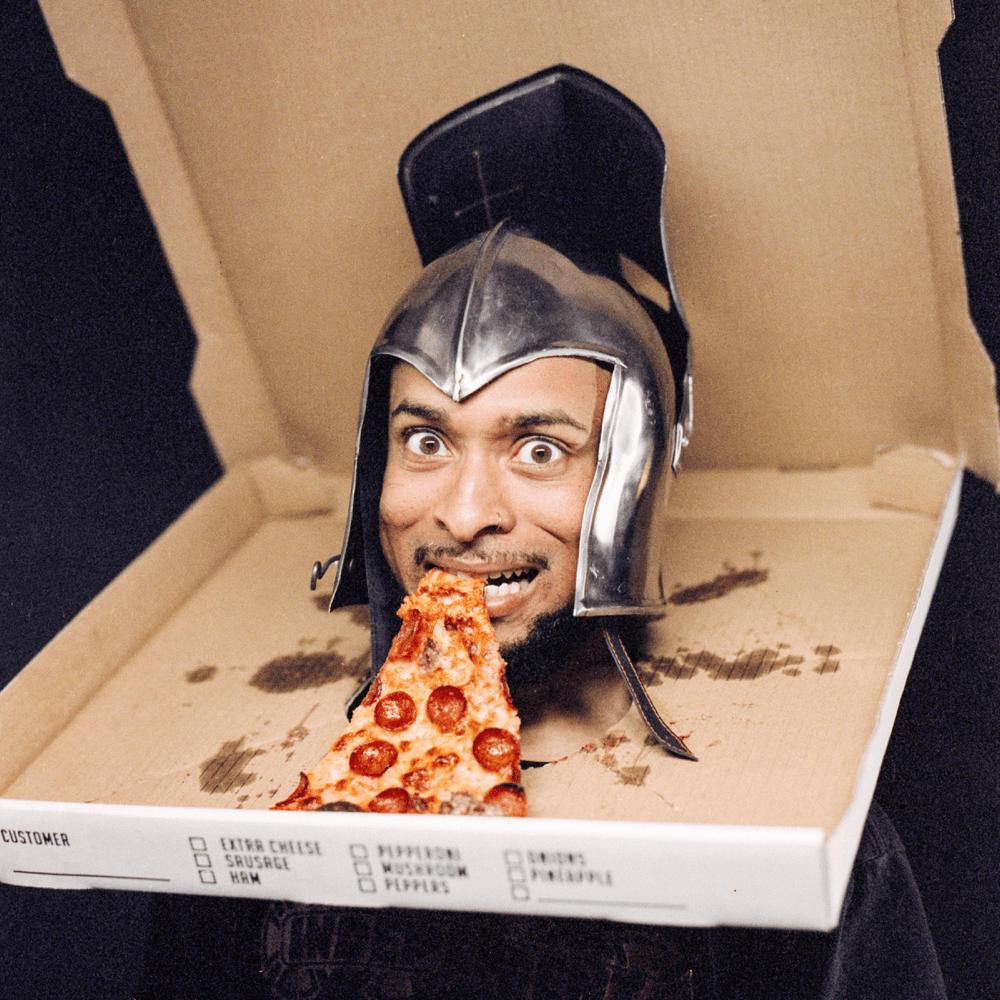 Album cover art for "Pizza Guy" by Khary