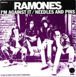 Album cover art for "I’m Against It" by Ramones