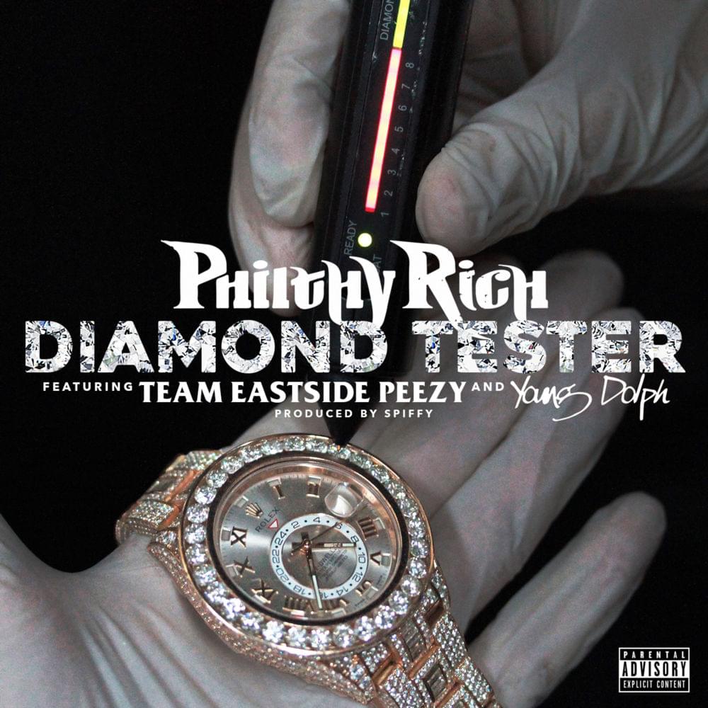 Album cover art for "Diamond Tester" by Philthy Rich & Young Dolph & Peezy