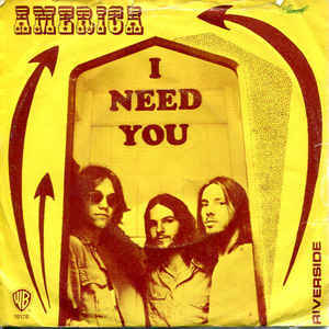 Album cover art for "I Need You" by America