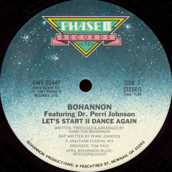 Let’s Start II Dance Again by Hamilton Bohannon