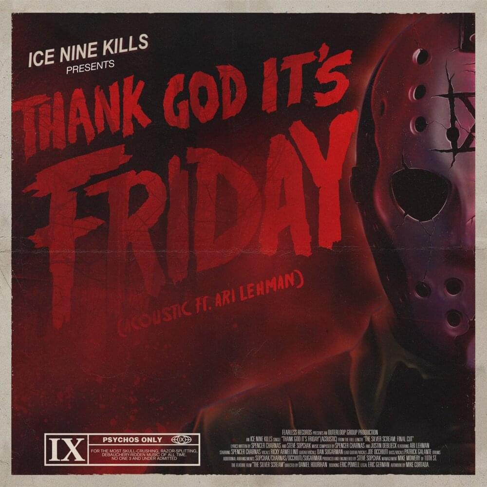 Album cover art for "Thank God It’s Friday (Acoustic)" by Ice Nine Kills & Ari Lehman