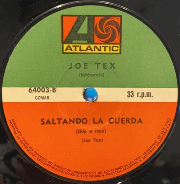 Album cover art for "Skip A Rope" by Joe Tex