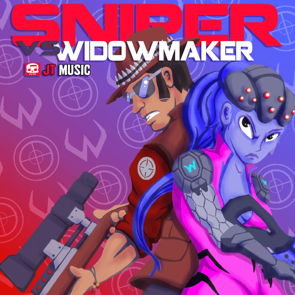 Album cover art for "Sniper vs Widowmaker" by JT Music & Andrea Storm Kaden