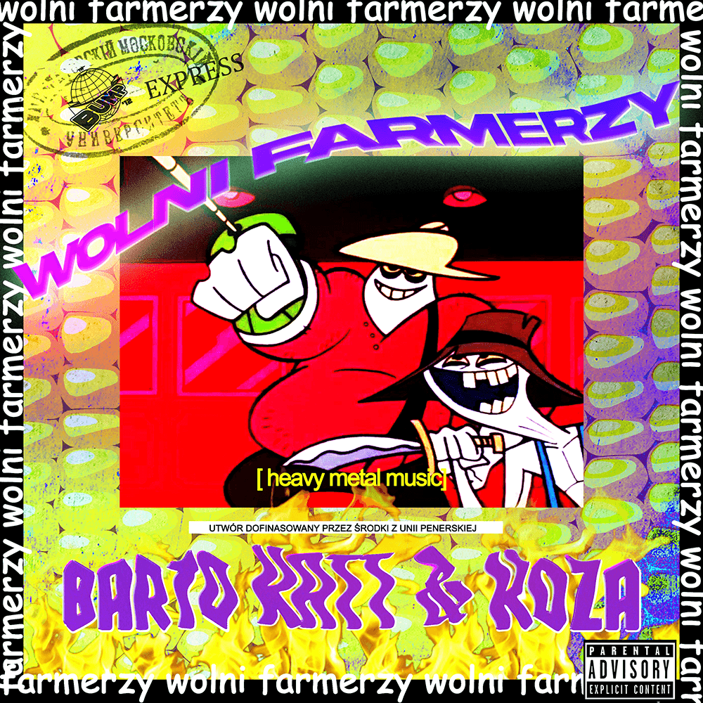 Album cover art for "Wolni farmerzy" by Barto Katt