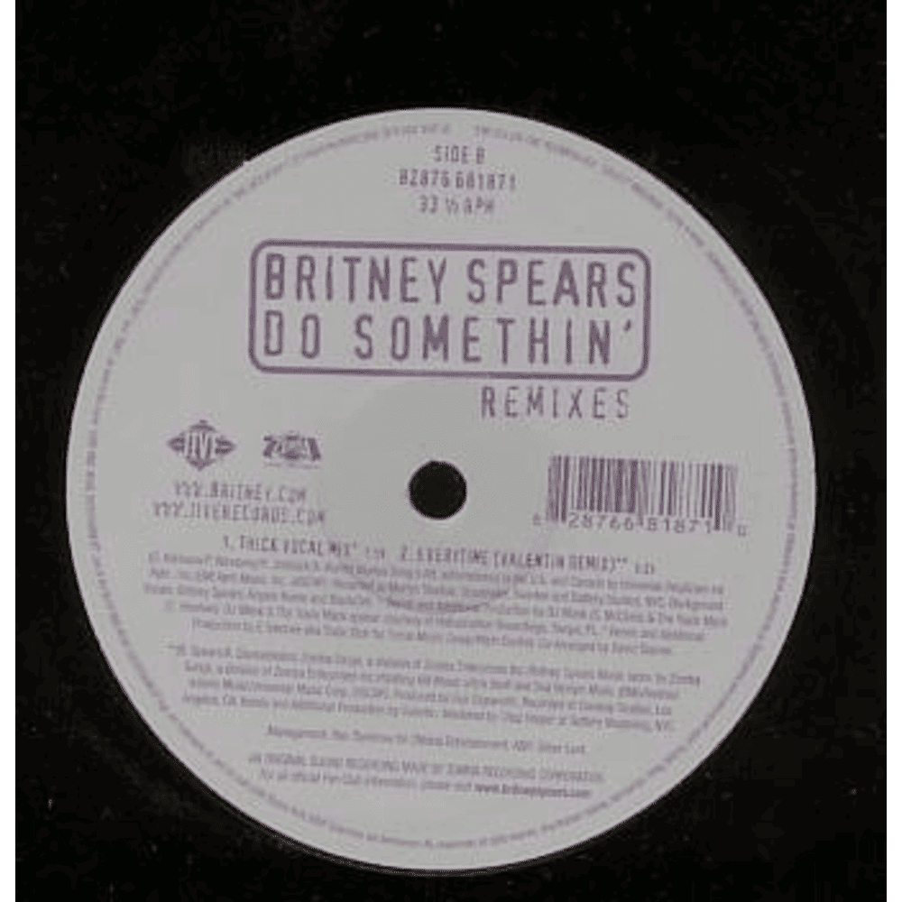 Album cover art for "Do Somethin’ (Thick Vocal Mix)" by Britney Spears