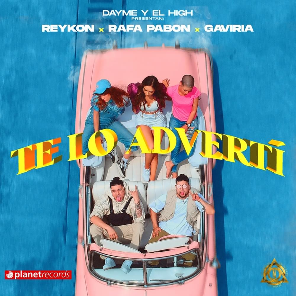 Album cover art for "Te Lo Advertí" by Reykon