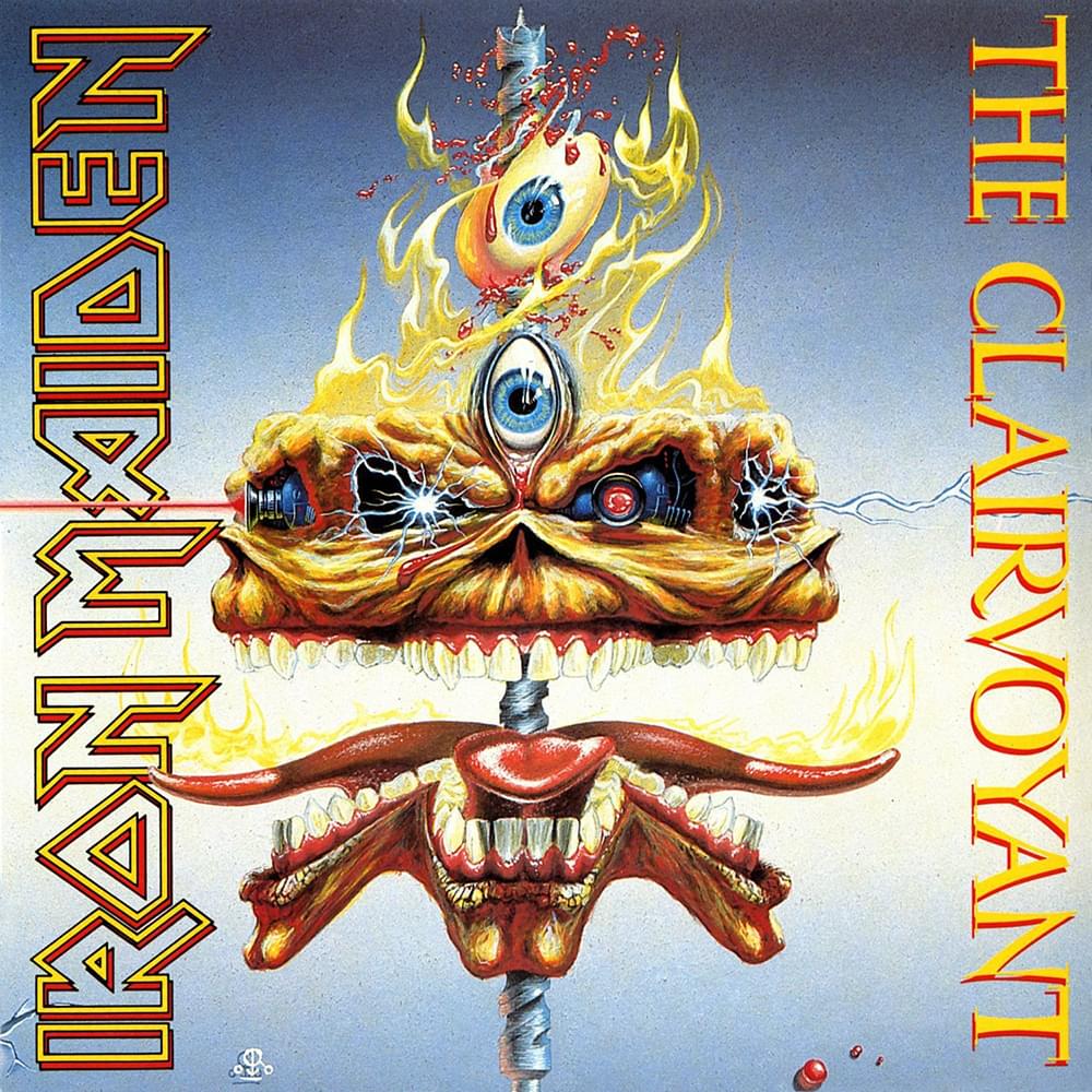 Album cover art for "The Clairvoyant" by Iron Maiden