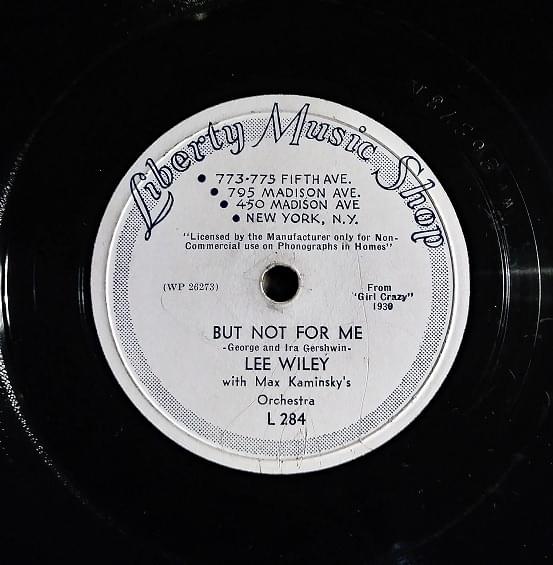 Album cover art for "But Not For Me" by Lee Wiley
