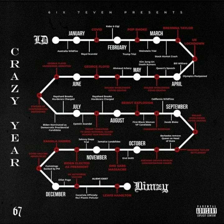 Album cover art for "Crazy Year" by Dimzy & LD