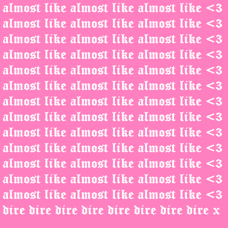 Album cover art for "ALMOST LIKE" by ghostholding