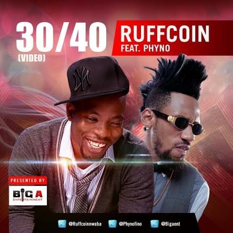 Album cover art for "30/40" by Ruff Coin & Phyno