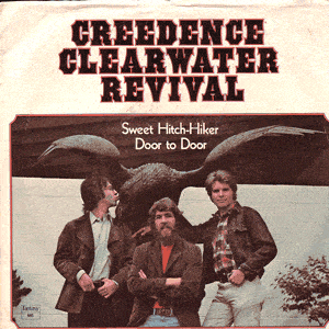 Album cover art for "Sweet Hitch-Hiker" by Creedence Clearwater Revival