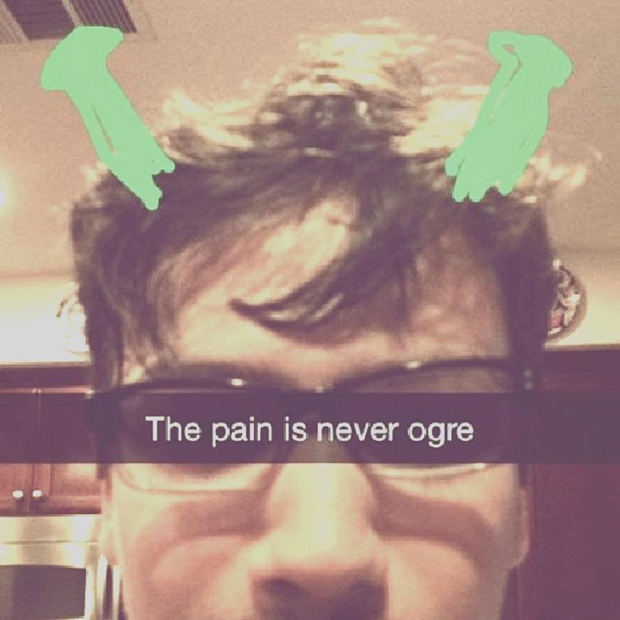 Album cover art for "The Pain Is Never Ogre" by FrankJavCee