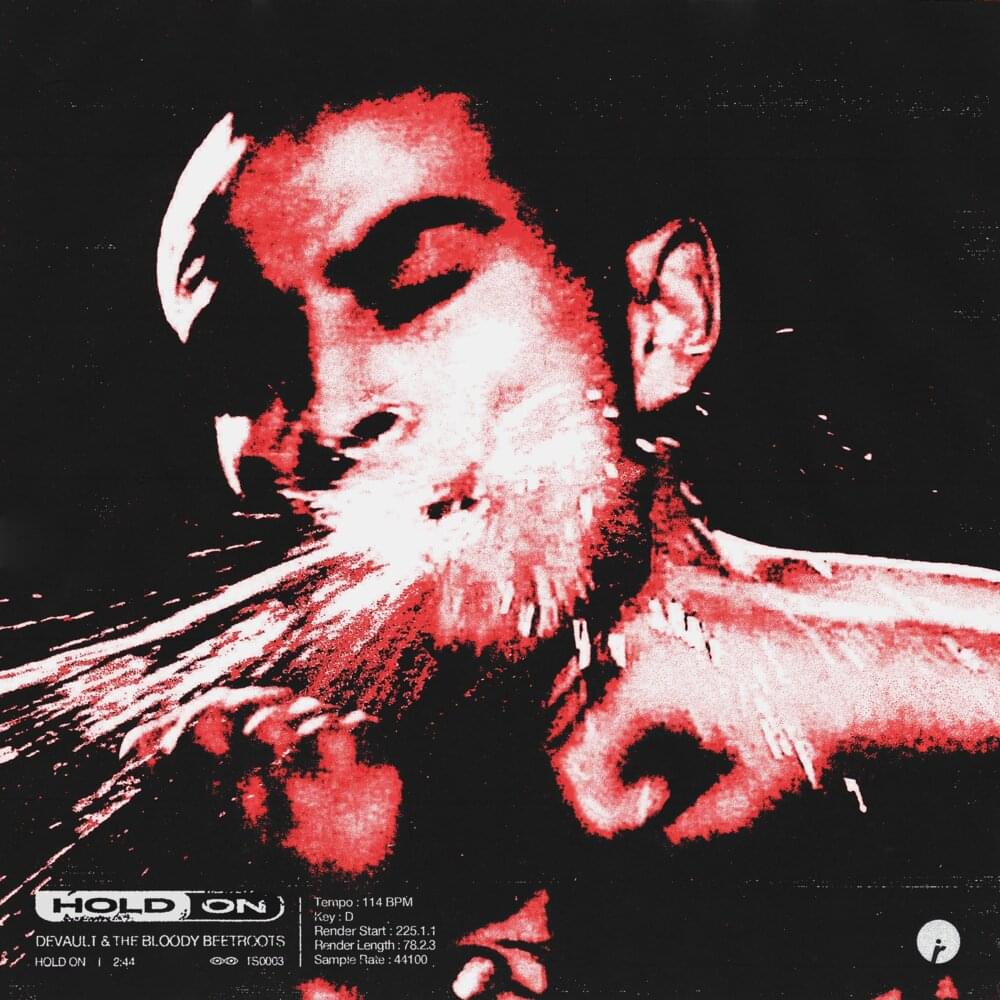 Album cover art for "Hold On" by Devault & The Bloody Beetroots