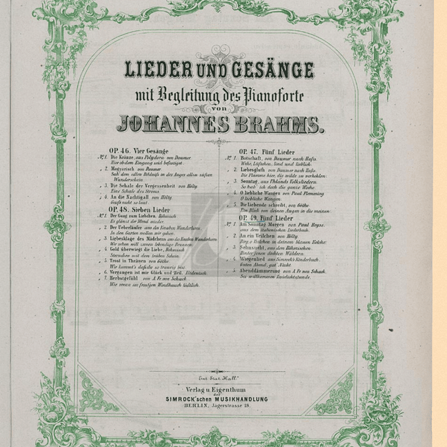 Wiegenlied by Johannes Brahms