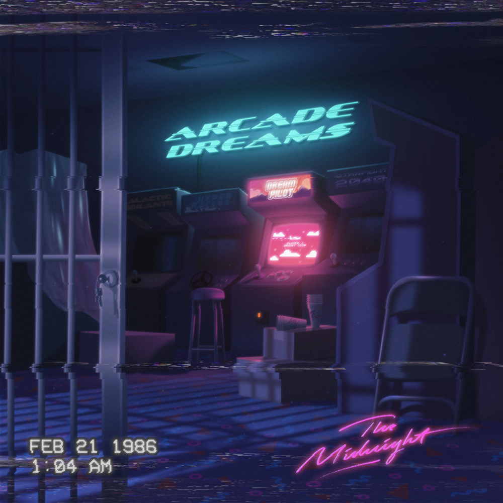 Album cover art for "Arcade Dreams" by The Midnight