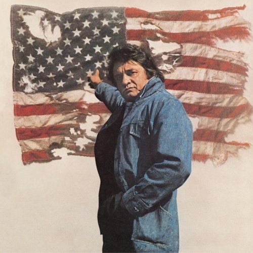 Album cover art for "Ragged Old Flag" by Johnny Cash