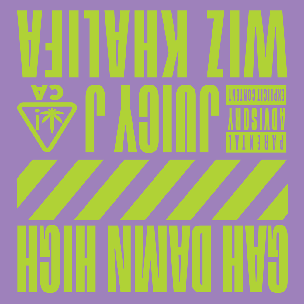 Album cover art for "GAH DAMN HIGH" by Juicy J & Wiz Khalifa