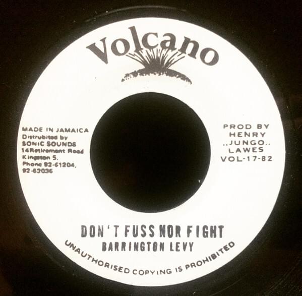 Album cover art for "Don’t Fuss Nor Fight" by Barrington Levy