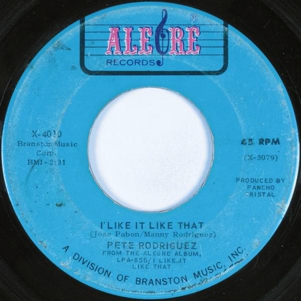 Album cover art for "I Like It Like That" by Pete Rodriguez