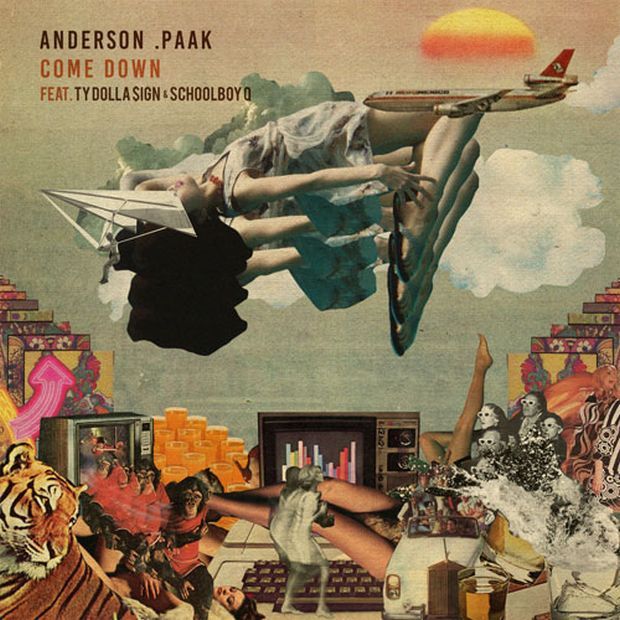 Album cover art for "Come Down (Remix 2)" by Anderson .Paak & ScHoolboy Q & Ty Dolla $ign
