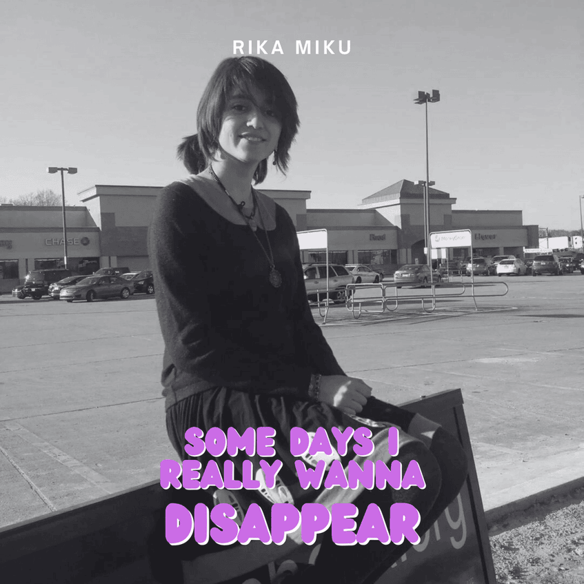 Album cover art for "disappear" by Rika Miku