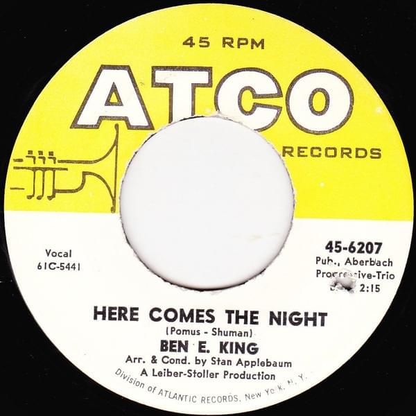 Album cover art for "Here Comes the Night" by Ben E. King