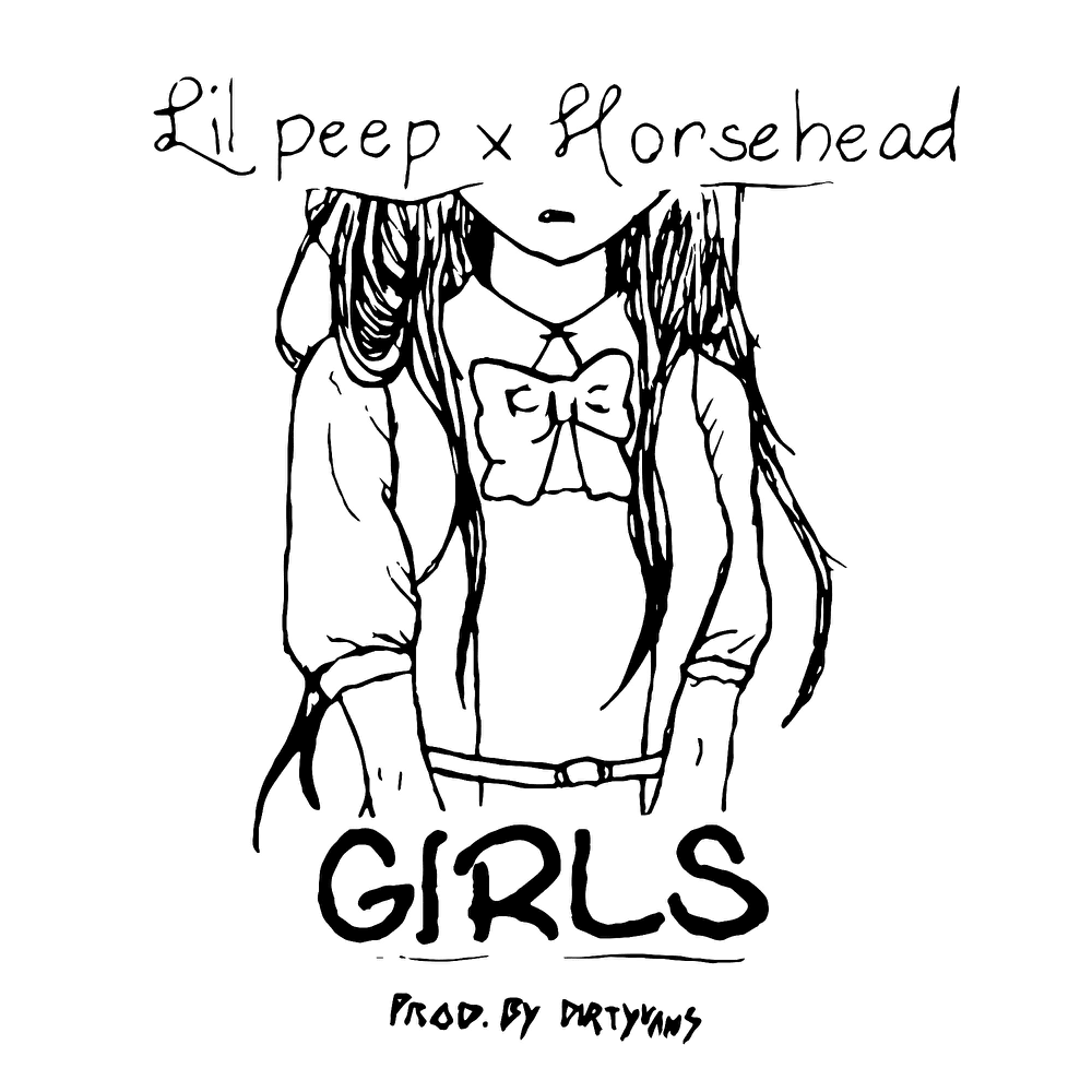 Album cover art for "girls" by Lil Peep & Horse Head