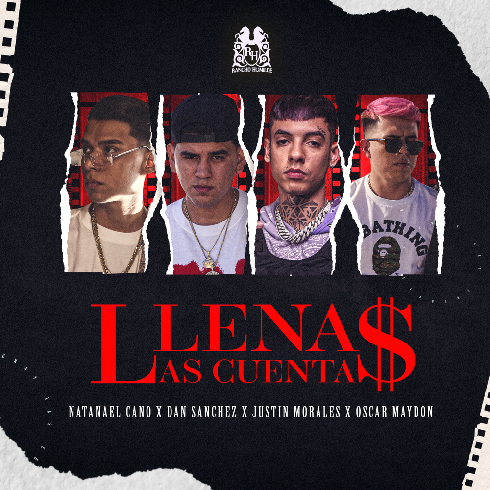 Album cover art for "Llenas Las Cuentas" by Natanael Cano & Óscar Maydon