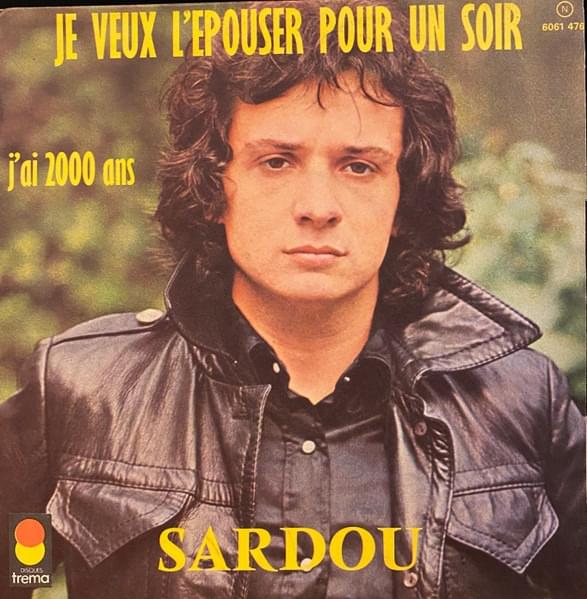 Album cover art for "Je veux l’épouser pour un soir" by Michel Sardou