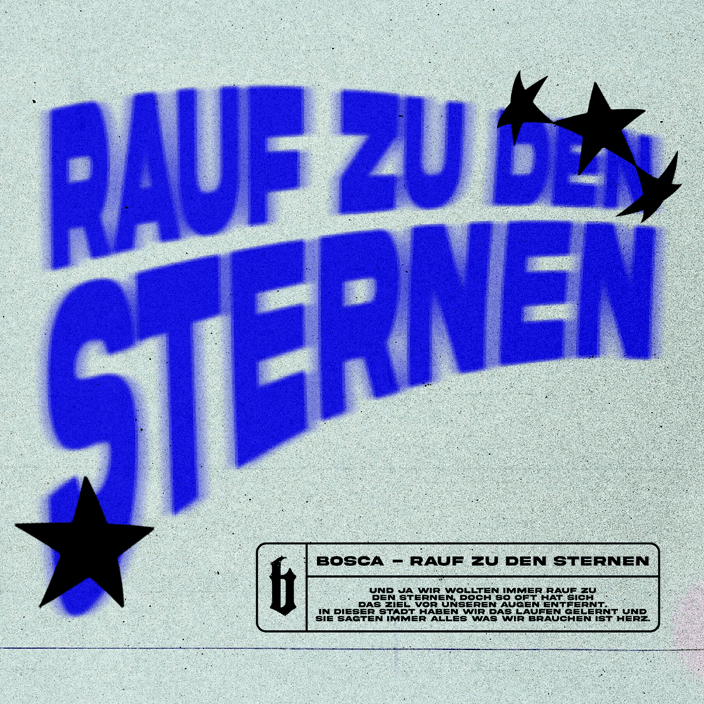 Album cover art for "Rauf zu den Sternen" by Bosca