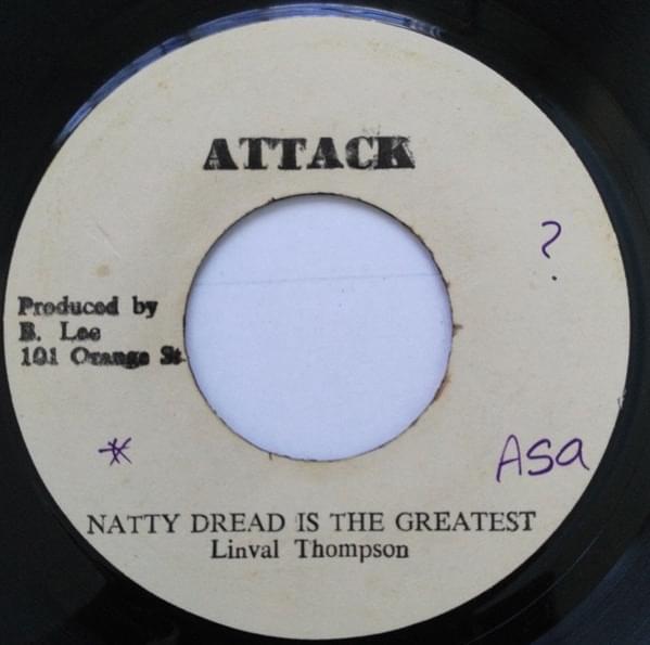 Album cover art for "Natty Dread Is the Greatest" by Linval Thompson