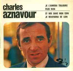 Album cover art for "Et moi dans mon coin" by Charles Aznavour