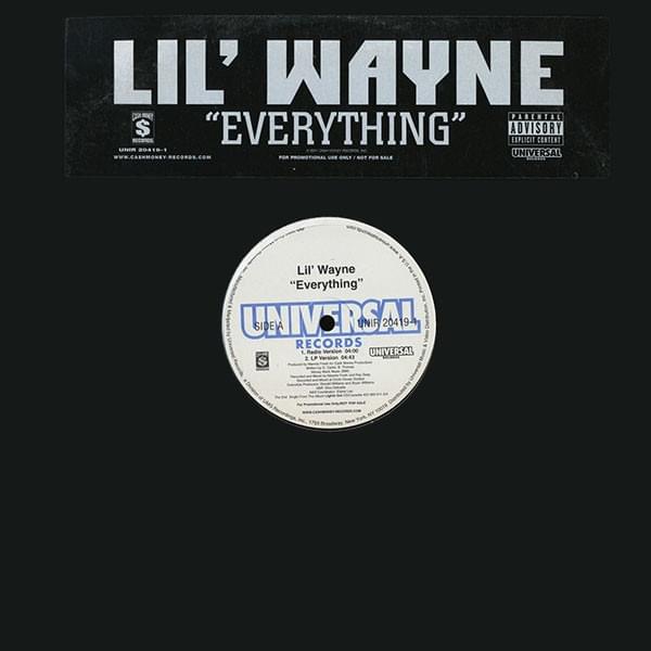 Album cover art for "Everything" by Lil Wayne