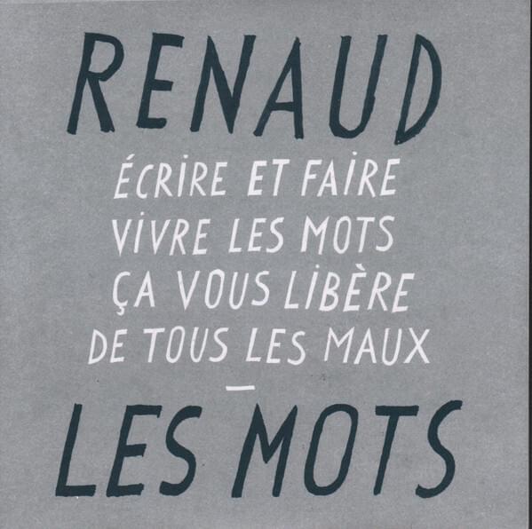 Album cover art for "Les mots" by Renaud