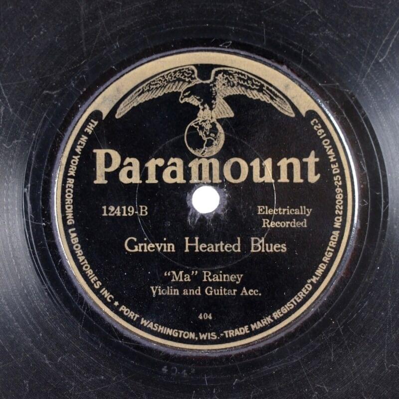 Album cover art for "Grievin Hearted Blues" by Ma Rainey