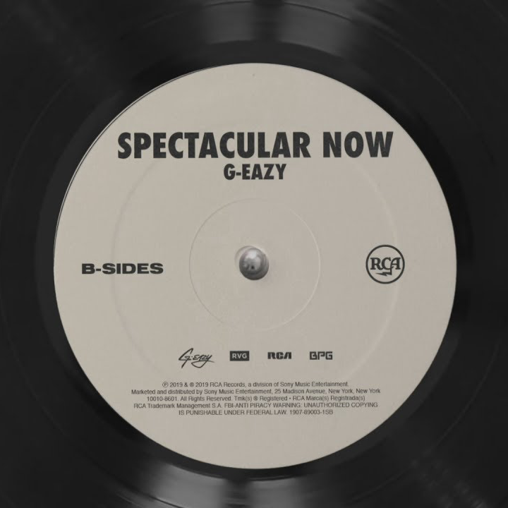 Album cover art for "Spectacular Now" by G-Eazy