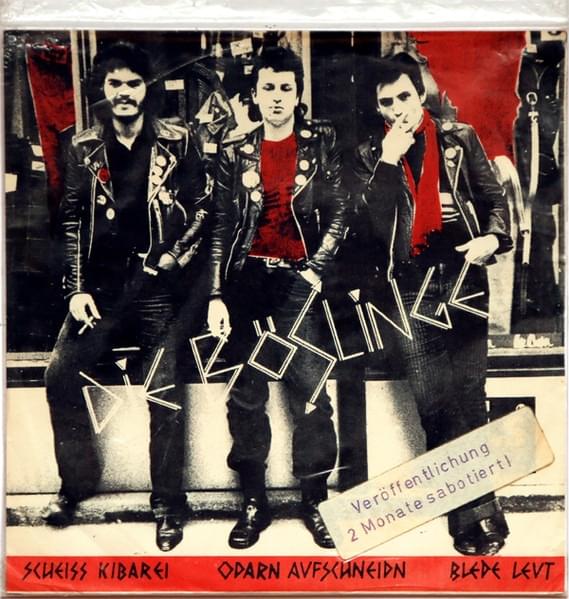 Album cover art for "Scheiß Kibarei" by Die Böslinge