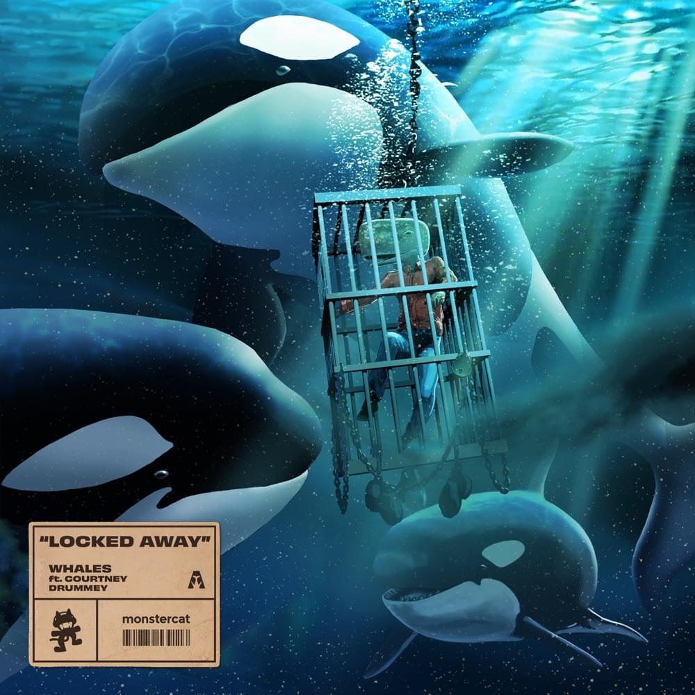 Album cover art for "Locked Away" by Whales & Courtney Drummey