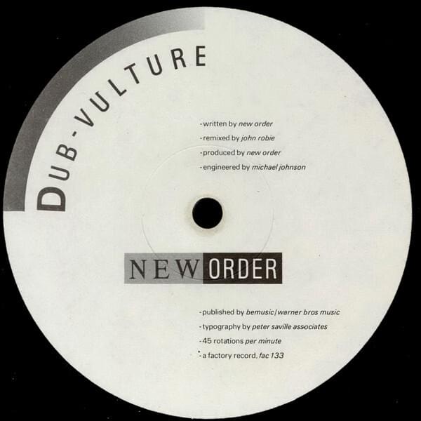 Album cover art for "Dub-Vulture" by New Order