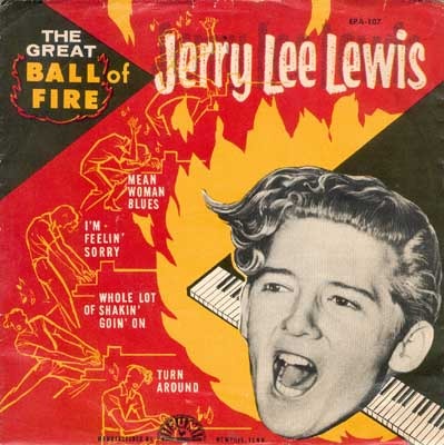 Album cover art for "Mean Woman Blues" by Jerry Lee Lewis