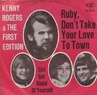 Album cover art for "Ruby, Don’t Take Your Love to Town" by Kenny Rogers & The First Edition