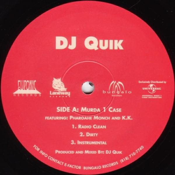 Album cover art for "Murda 1 Case" by DJ Quik & Pharoahe Monch & BlaKKazz KK