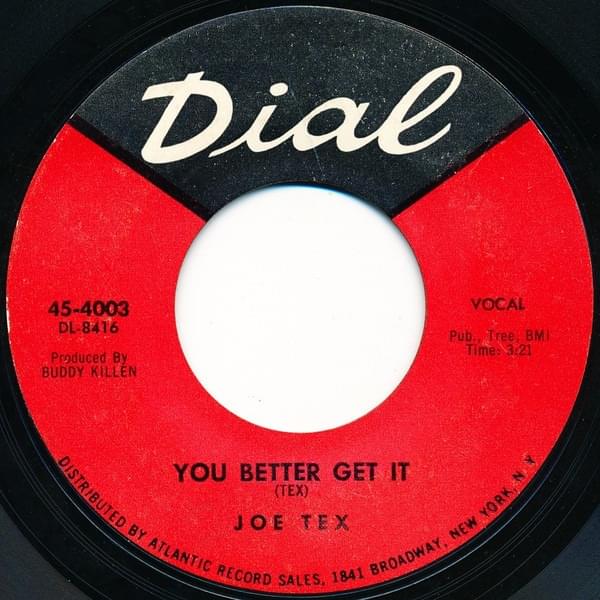 Album cover art for "You Better Get It" by Joe Tex