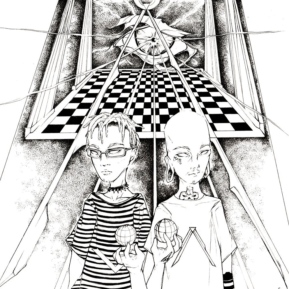 Album cover art for "Derelicts, Marauders, Savages" by Rozz Dyliams & Purp Dogg